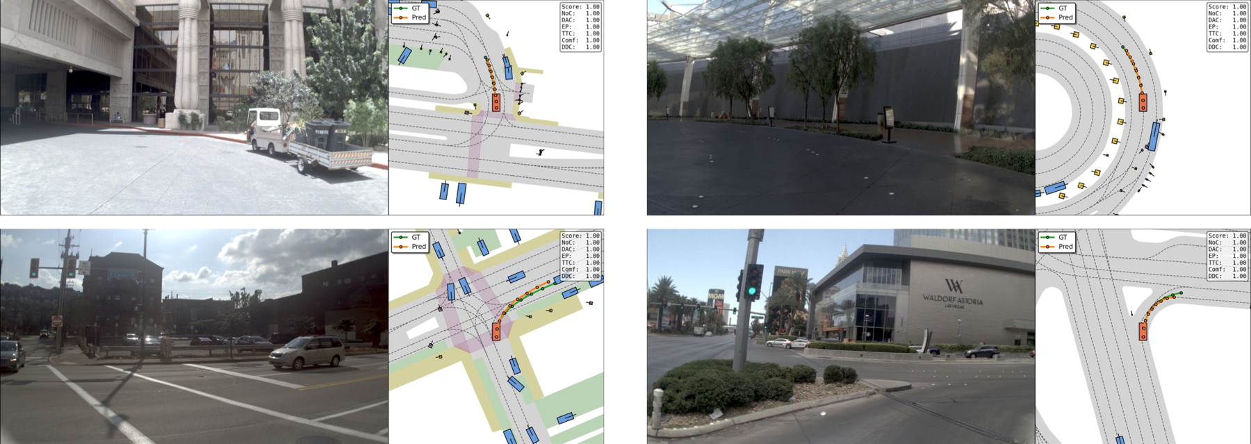 WAM-Diff2 qualitative planning results on NAVSIM